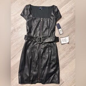 Rachel Zoe Leather Moto dress